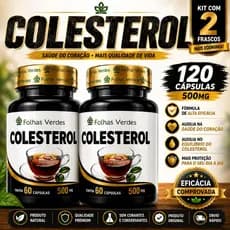 Regulador de colesterol 500mg folhas verdes -100% natural - Envio imediato