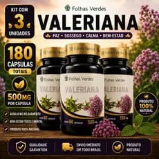 3un vale paz/sossego/calma/sono 60cápsulas 500mg folhas verdes