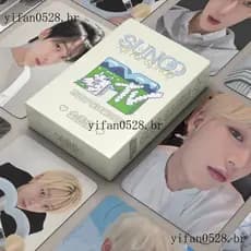50 Pcs ENHYPEN SUNOO Cartão Holográfico A Laser Kpop Photocards Série Cartões Postais