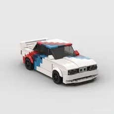 Moc blocos de construção criativo velocidade doméstica série 8 grade BMW M3 Retro tráfego Jam carro esportivo menino jog