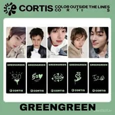 5 Peças CORTIS GREENGREEN YZY Lomo Cartões Weverse POB ID Foto Photocards MARTIN JAMES JUHOON SEONGHYEON KEONHO KPOP Sol