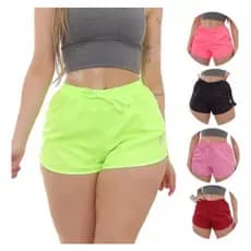 Shortinho Shorts Feminino Moda Tamanho P ao GG Várias Cores Praia Piscina Short Tactel Verão Envio Rápido