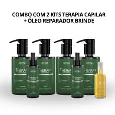 Combo Com 2 Kits Terapia Capilar - Tratamento para caspas + Óleo Reparador Brinde