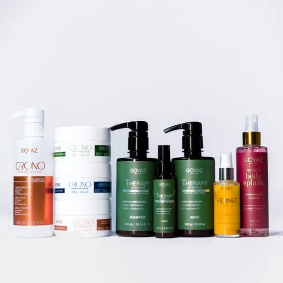 Combo Goyaz com 8 Produtos Capilares + Body Splash | Tratamento Capilar Completo