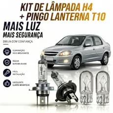 Lampada farol BAIXO / ALTO + LANTERNA GM Prisma - 2006 até 2012