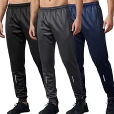 Kit 3 Calças JOGGER Refletivo Peças Dry Fit Academia Masculina Adulta com Bolso Zíper Flanelada