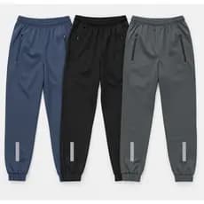 Kit Calças CHIMPA Dry Fit Academia Masculina Adulta com Bolso Zíper Flanelada Jogger quentinha