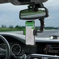Multifuncional Suporte para Celular Retrovisor Carro e Mesa | Ajustável 360° Anti-Queda Universal