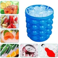 Mini Balde Forma De Gelo 120 Cubos  Silicone Versátil para Geladeira Compacto Multiuso