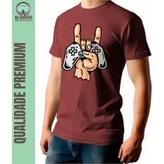 Camiseta Premium Personalizada 100% Algodão - Camiseta Rock Gamer Controle - Camiseta Estampada #9