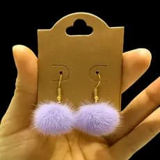 BRINCO ANZOL DOURADO PINGENTE PUFF CORES 1 PAR (MY CLOSET)