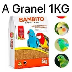 Bambito Extrusado 1KG A granel Ração Para Pássaros Biotron