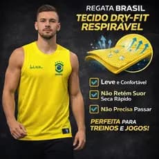 Camiseta Regata Masculina Brasil Esportiva Blusa Academia Leve Corrida