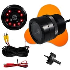 Camera de ré com infravermelho automotiva hd 360 graus melhor visão noturna 9 leds