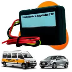 Estabilizador automotivo de voltagem para câmera de ré 12v