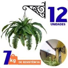 Kit 12 Suportes Mão Francesa De Parede Para Vasos