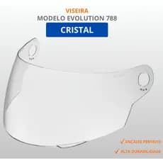 Viseira Cristal ou Fumê Para Capacete Compatível Evolution 788 G1 ao G8 Pro Tork