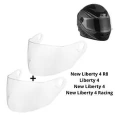 2 Viseiras Cristais Compatíveis Capacete Pro Tork New Liberty 4 R8