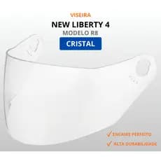 Viseira Para Capacete New Liberty 4 R8 Cristal Compatível Pro Tork