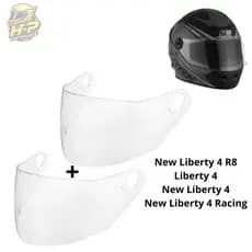2 Viseiras Cristais ou Fumês Compatível Capacete Pro Tork New Liberty 4 R8