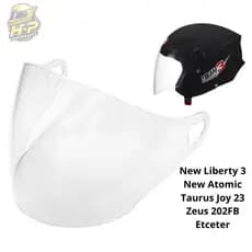 Viseira Compatível New Liberty 3/New Atomic/Taurus Joy 23/Mixs Way/Zeus 202FB/Etceter Cristal ou Fumê Pro Tork