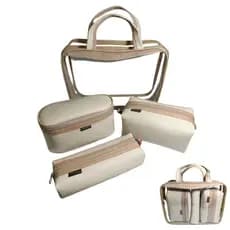 Necessaire Organizadora  Bolsa Organizadora Cosmeticos Maquiagem Viagem Luxo Diversas Cores Kit 4 Peças