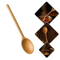 Colher de Pau Madeira Natural | Não Risca Panelas | Ideal para Cozinhar e Mexer Alimentos