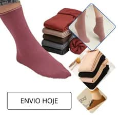 Kit com até 12 Meias Soquete Térmicas Flaneladas | Fleece Grosso para Inverno Rigoroso