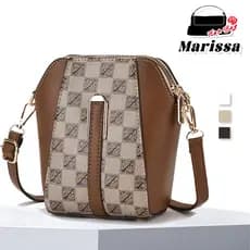 Marissa Bolsa Feminina Estilo Coreano - Quadrada Minimalista Ombro/Transversal + Mini Bolsa para Celular Prática
