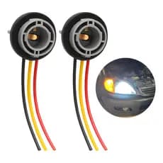 Par De Soquete Conector 2 Polos 1157 Bay15d Seta Conjugada e Luz de Freio