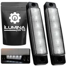 Kit 02 Luz Lateral De Caminhão e Navegação 6 Leds Barco Lancha Iate Náutica 9,5x2cm