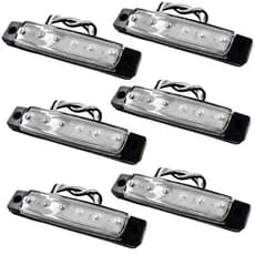 Kit 06 Luz Sinalização Lanterna Lateral Caminhão Baú 12v
