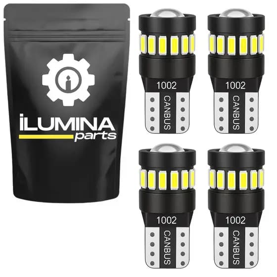 Kit 04 Lâmpada Pingo T10 19 Led Meia Luz Com Projetor e Canbus Forte