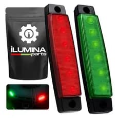 Kit 02 Luz Navegação 6 Leds Verde Vermelha Barco Lancha