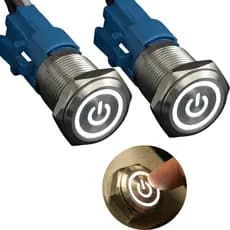 Par Botão Liga Desliga Led Som Automotivo Com Trava Chicote