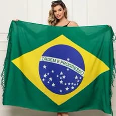 Canga Tropical Grande Moda Praia Verão Brasil