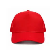 Boné Trucker Vermelho Liso Tela Ajustável Unissex Para Personalização