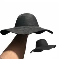 Chapéu Natanzinho Preto Toque Aveludado Estilo Caminhoneiro Cata Ovo Unissex