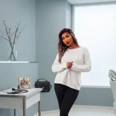 Blusa Branca Feminina Suéter Para Hospital Clínica Consultório Tricô Leve Confortável