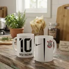 Caneca com Nome Personalizado Porcelana 325ml Caneca Com Nome Presente Futebol Caneca Esporte