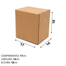 Caixa de Papelão Reforçada para Envio 17x14x18 Padrão Embalagem E-commerce