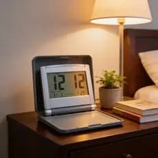 Mini Relógio Digital Dobrável Portátil Compacto Leve Ideal para Viagem e Dia a Dia
