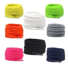 Cadarço Oval Tênis (1 ou 5 pares) 120cm Branco, Preto ou escolha as cores redondo roliço