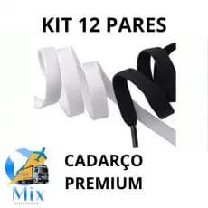kit 12 Pares De Cadarços Planos De Super Qualidade  De Largura Para Tênis  Botas De Corrida Atlética