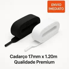 1 Par Atacador Largo Cadarço Cordão Bboy Fat Lace Grosso Largura 17 mm 1,20 Cm