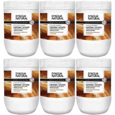 Kit 6 Potes Creme De Massagem Corporal Dagua Natural Cafeína 7 Ativos 650g Reduz Medidas e Celulite