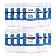 Kit 12 Potes Creme De Massagem Corporal Dagua Natural Neutro 650g Sem Perfume Hidratação