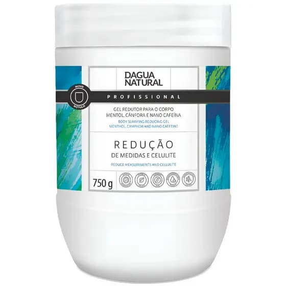 Gel Redutor para o Corpo Dagua Natural Mentol Cânfora Nano Cafeína 750g Redução de Medidas Celulite