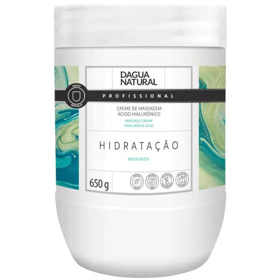 Creme De Massagem Dagua Natural Ácido Hialurônico 650g Ultra Hidratação