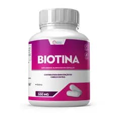 Biotina Cabelos, Pele e Unhas - Acelera o Crescimento - Queda Capilar - Falhas - 60 e 120 Caps - Original - Envio Rápido